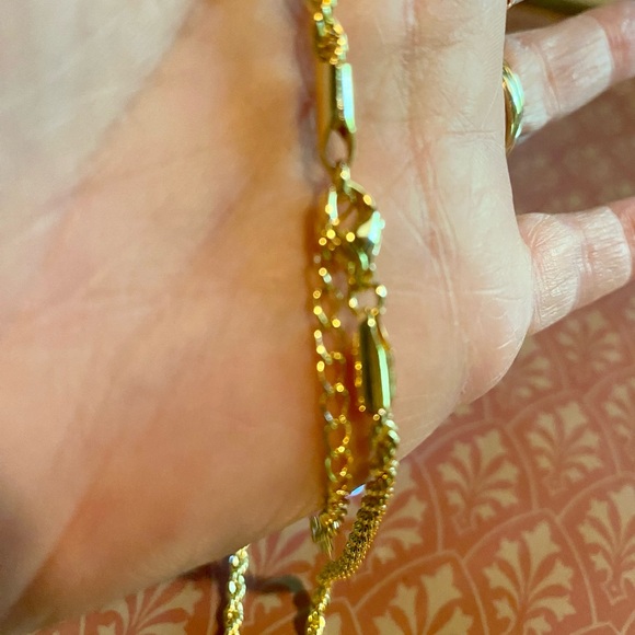 🔥Tewiky Twisted Rope Chain Necklace Layered Gold🔥 NIB - Picture 6 of 6
